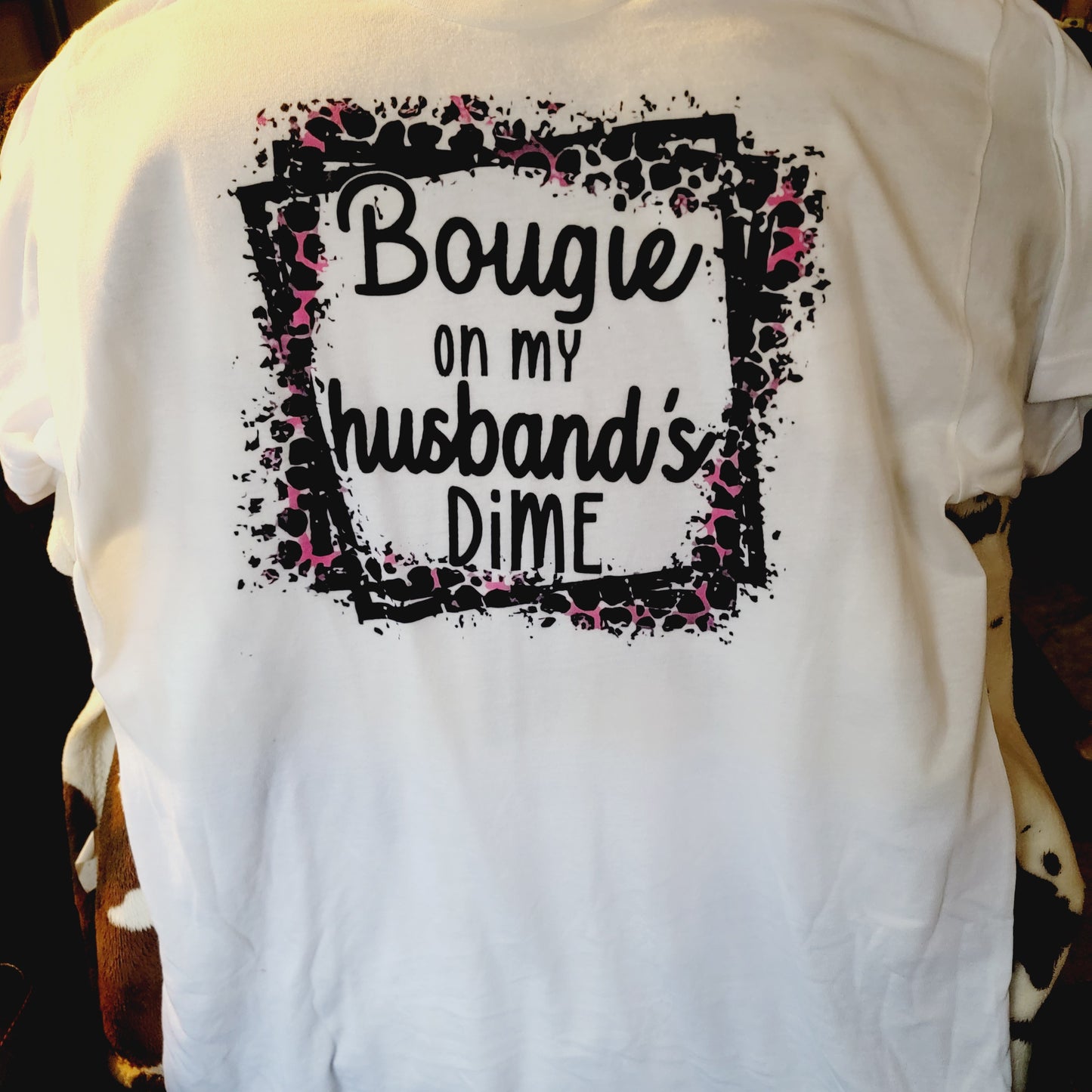 Bougie On My Husbands Dime Tee Shirt