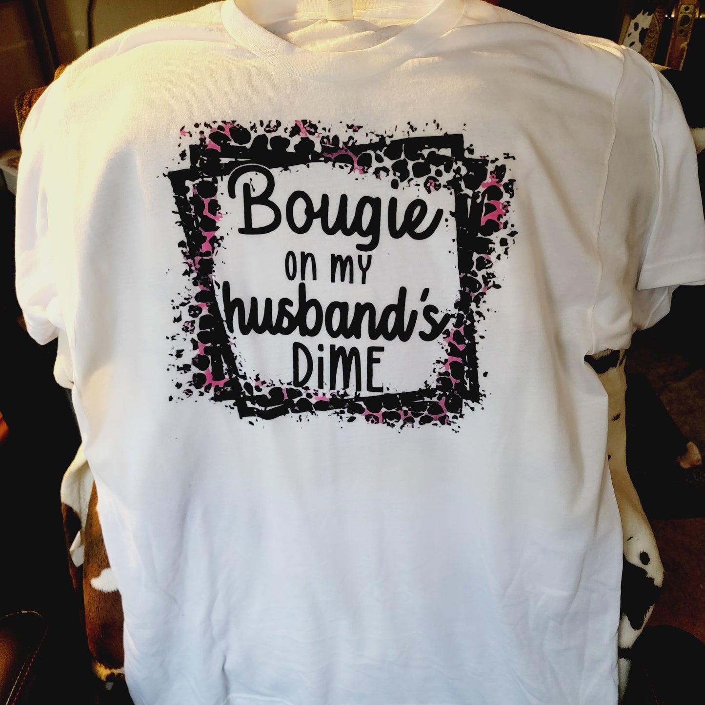 Bougie On My Husbands Dime Tee Shirt