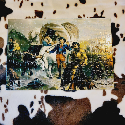 Old Western 120 PC Handmade Jigsaw Puzzle