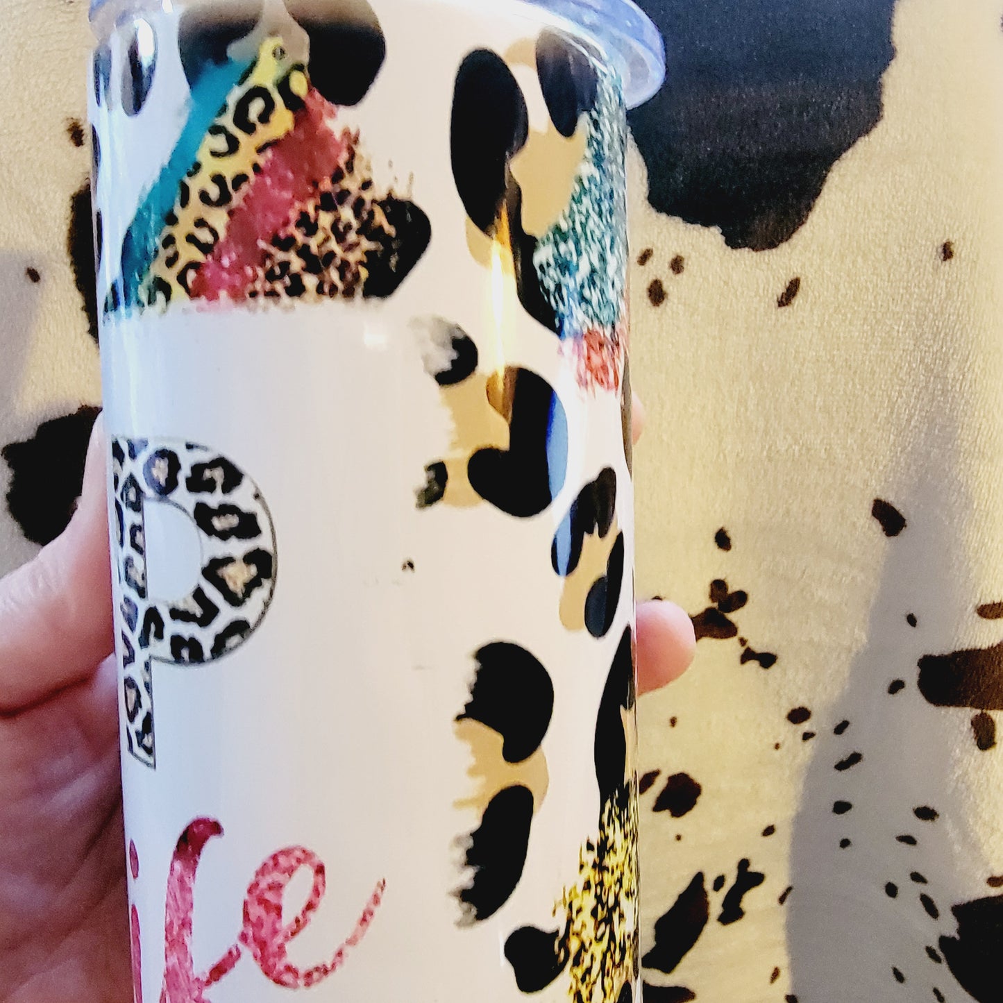 Animal Print Jeep Life 20oz Skinny Tumbler