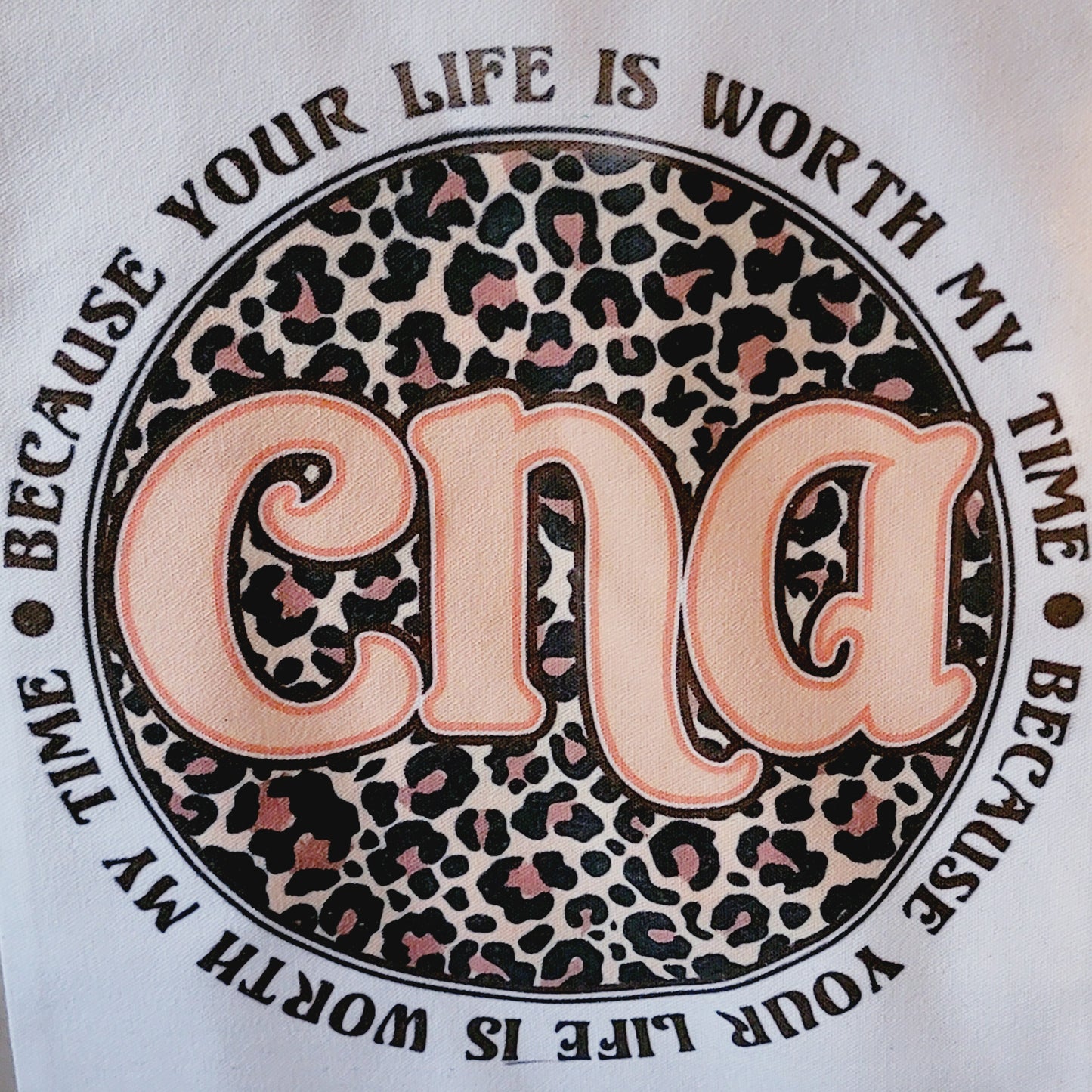 CNA Animal Print Canvas Tote Bag