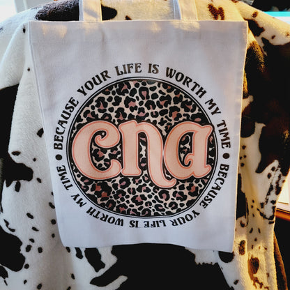 CNA Animal Print Canvas Tote Bag