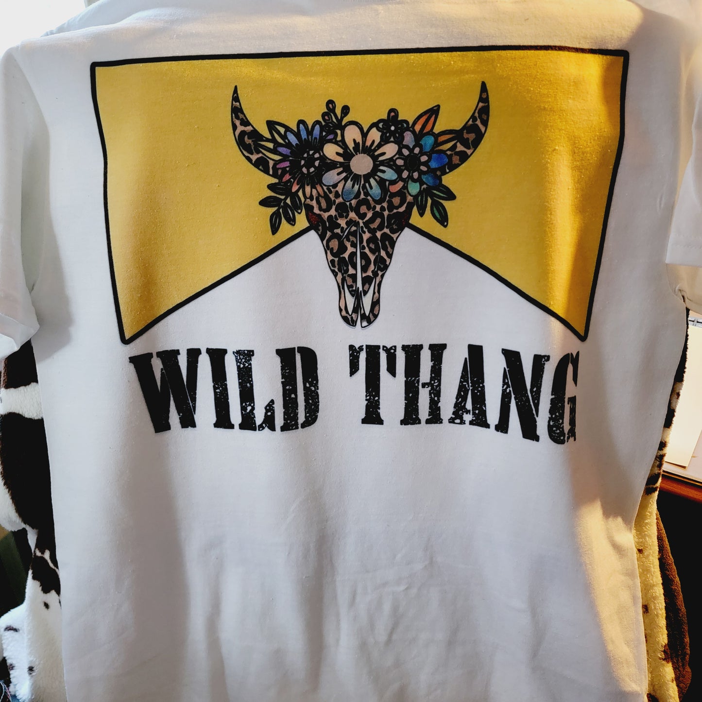 Wild Thang Bull Skull Western Tee Shirt