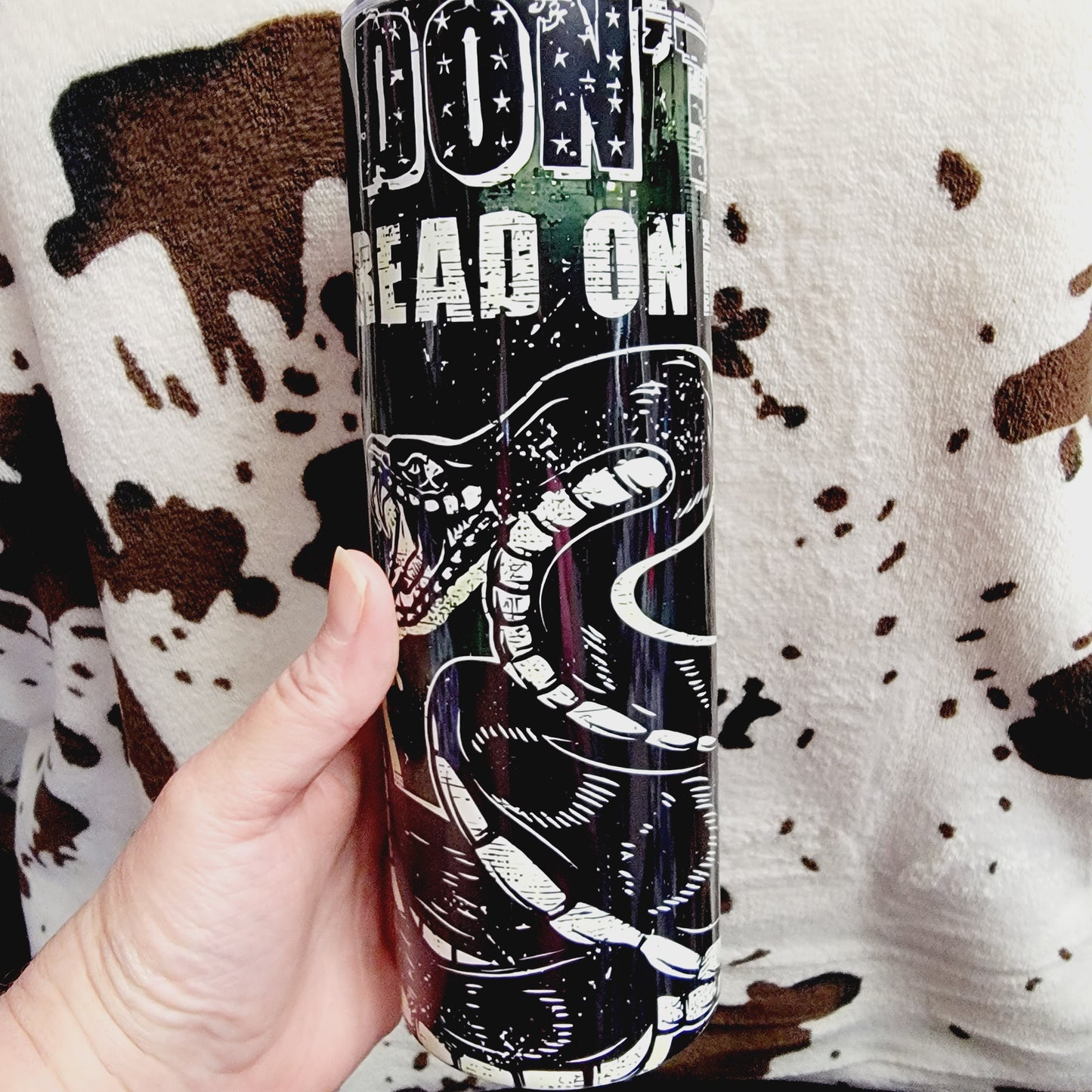 Dont Tread On Me Flag 20oz Skinny Tumbler