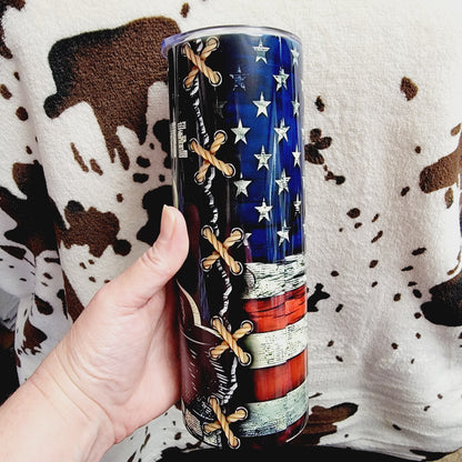 Dont Tread On Me Flag 20oz Skinny Tumbler