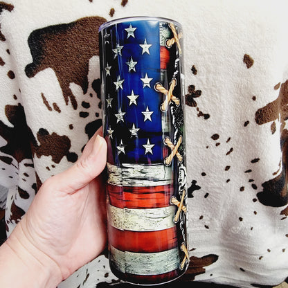 Dont Tread On Me Flag 20oz Skinny Tumbler