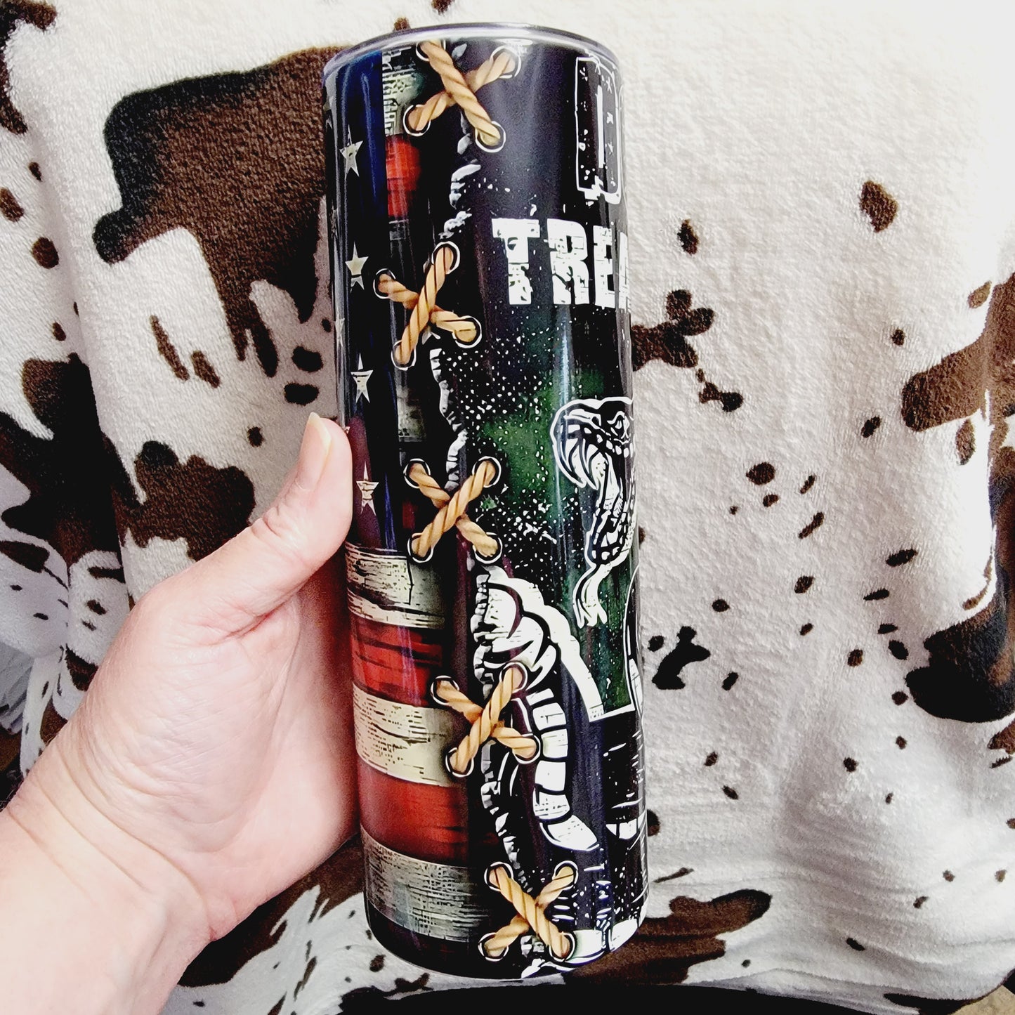 Dont Tread On Me Flag 20oz Skinny Tumbler