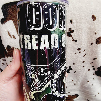 Dont Tread On Me Flag 20oz Skinny Tumbler