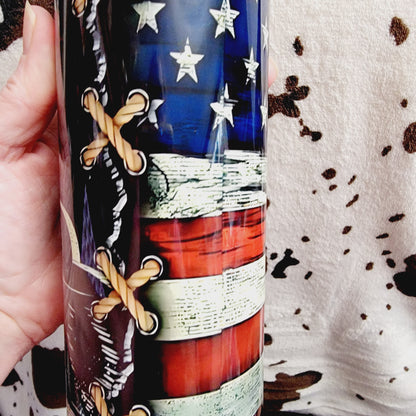 Dont Tread On Me Flag 20oz Skinny Tumbler