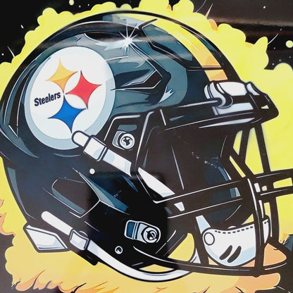 Steelers Football Here We Go Metal Sign