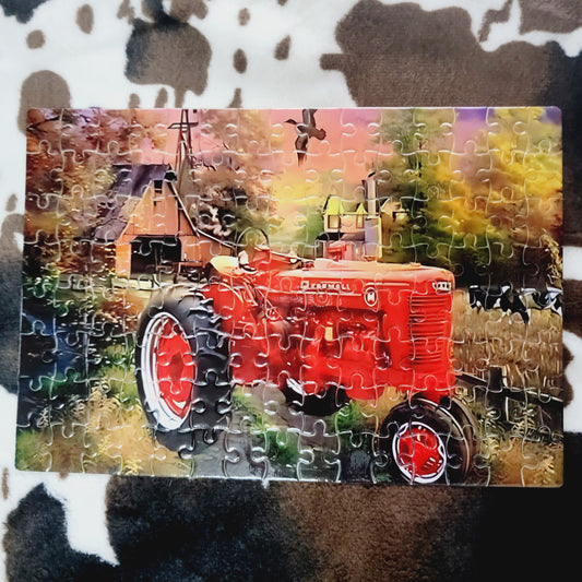 Tractor Farm Western 120 PC Handmade Jigsaw Puzzle