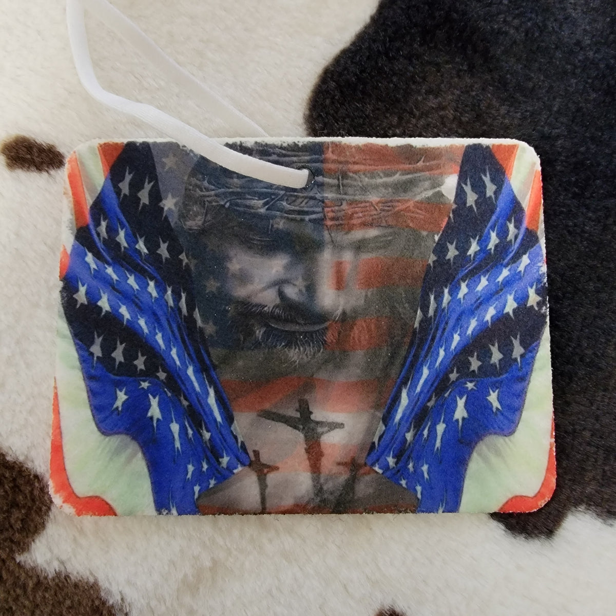 USA Cross Flag Unscented Car Air Freshener