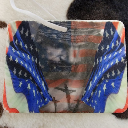 USA Cross Flag Unscented Car Air Freshener
