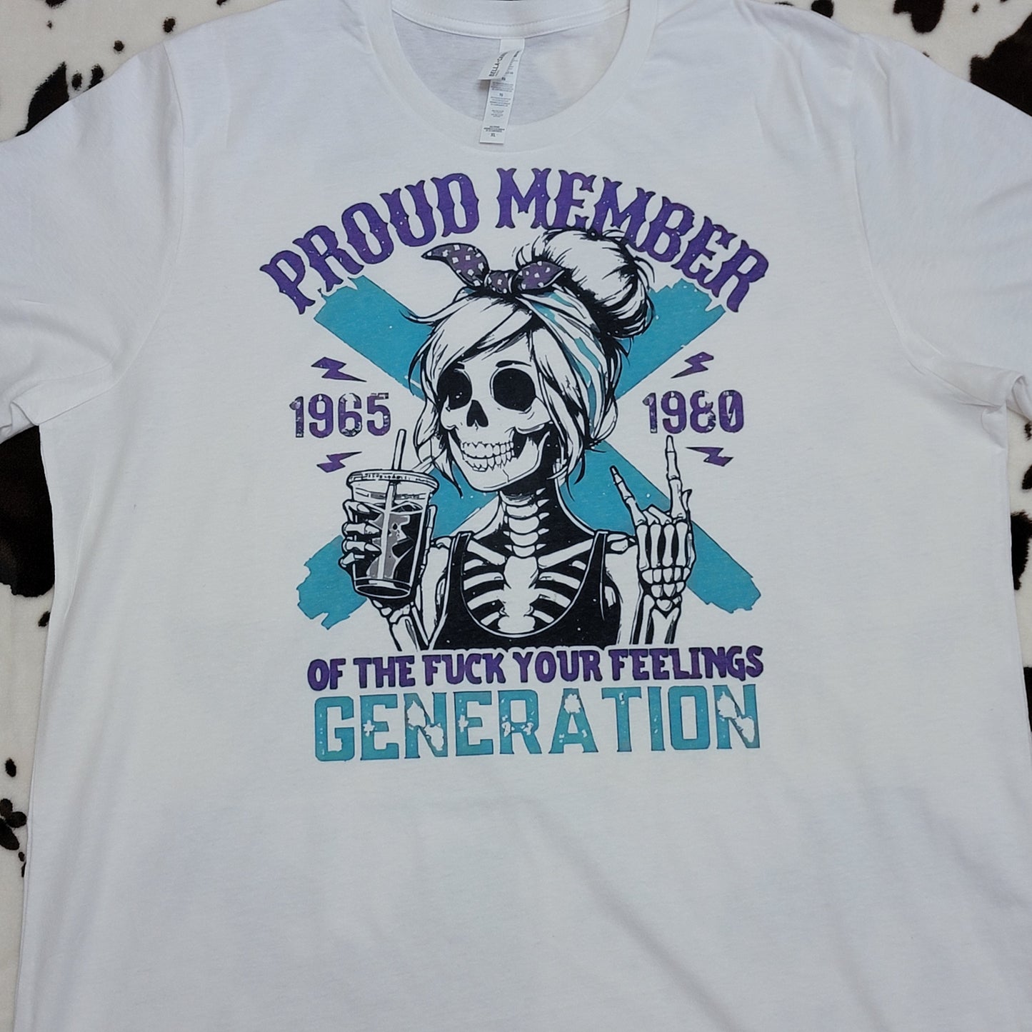 Proud Member GenX Skull Western Tee Shirt
