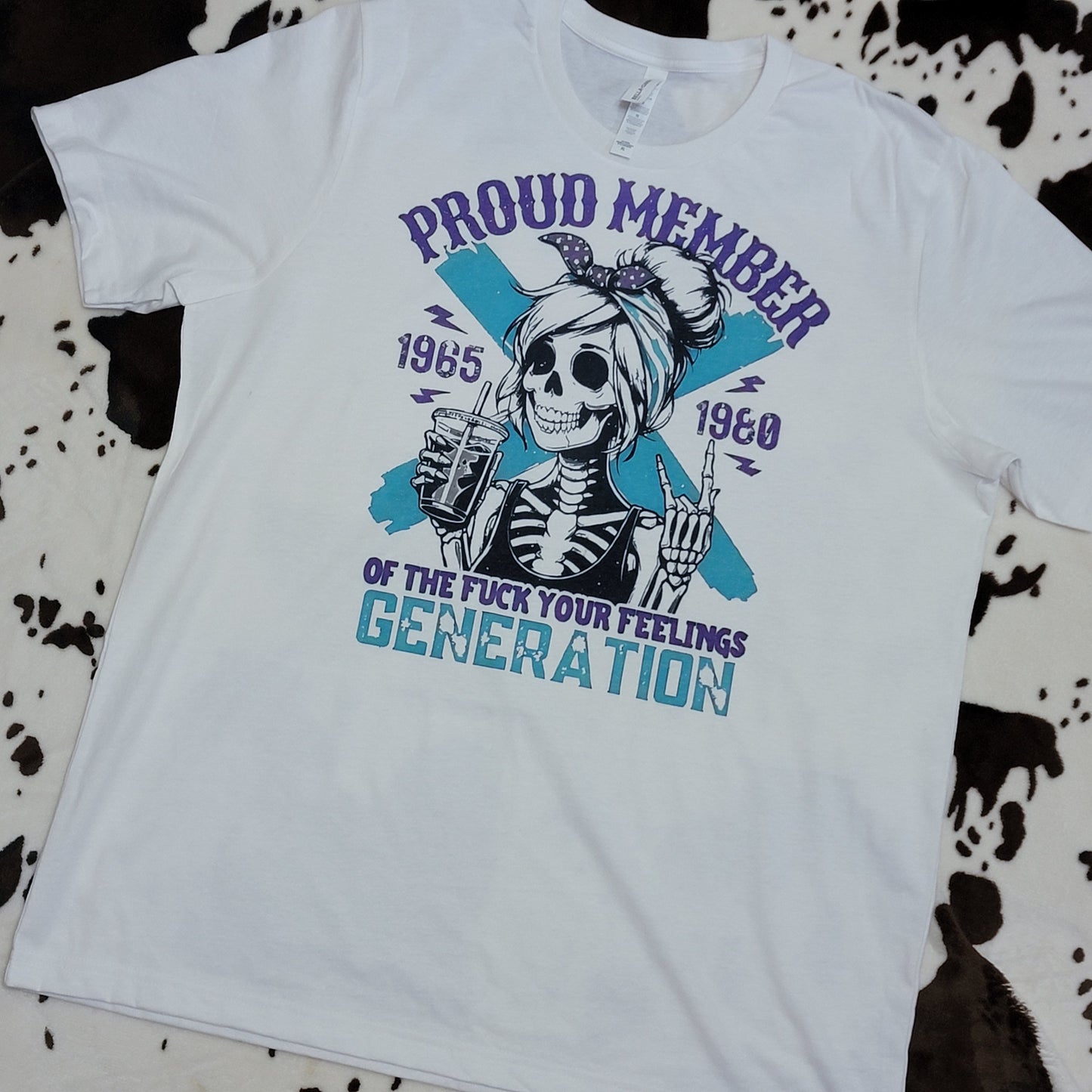 Proud Member GenX Skull Western Tee Shirt