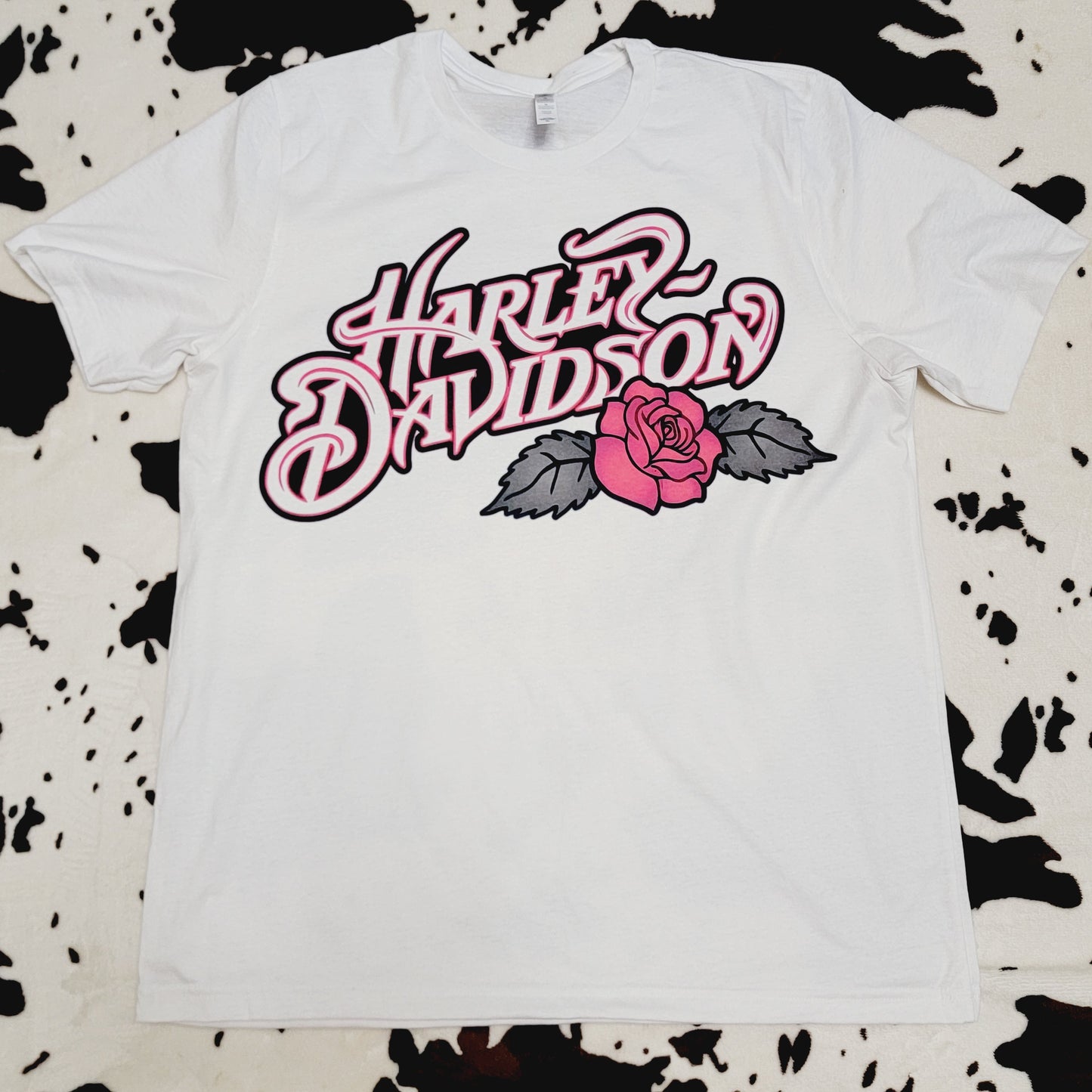 Motorcycle Floral Western Tee Shirt