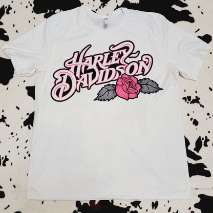 Motorcycle Floral Western Tee Shirt