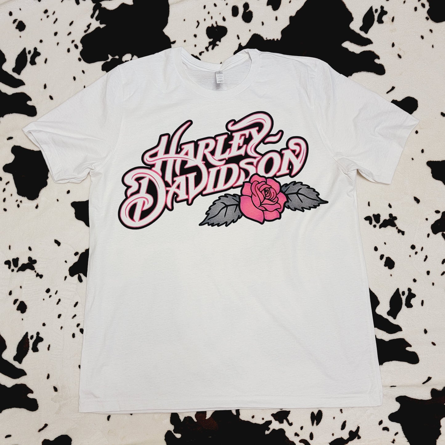 Motorcycle Floral Western Tee Shirt