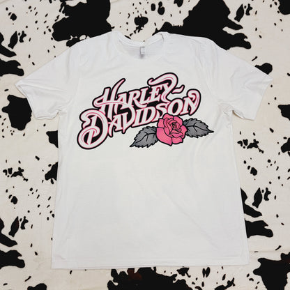 Motorcycle Floral Western Tee Shirt