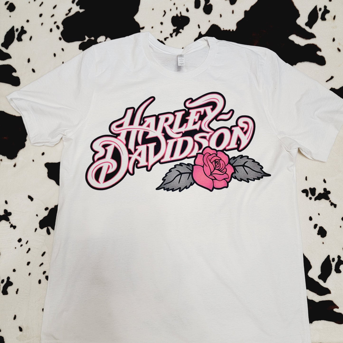 Motorcycle Floral Western Tee Shirt