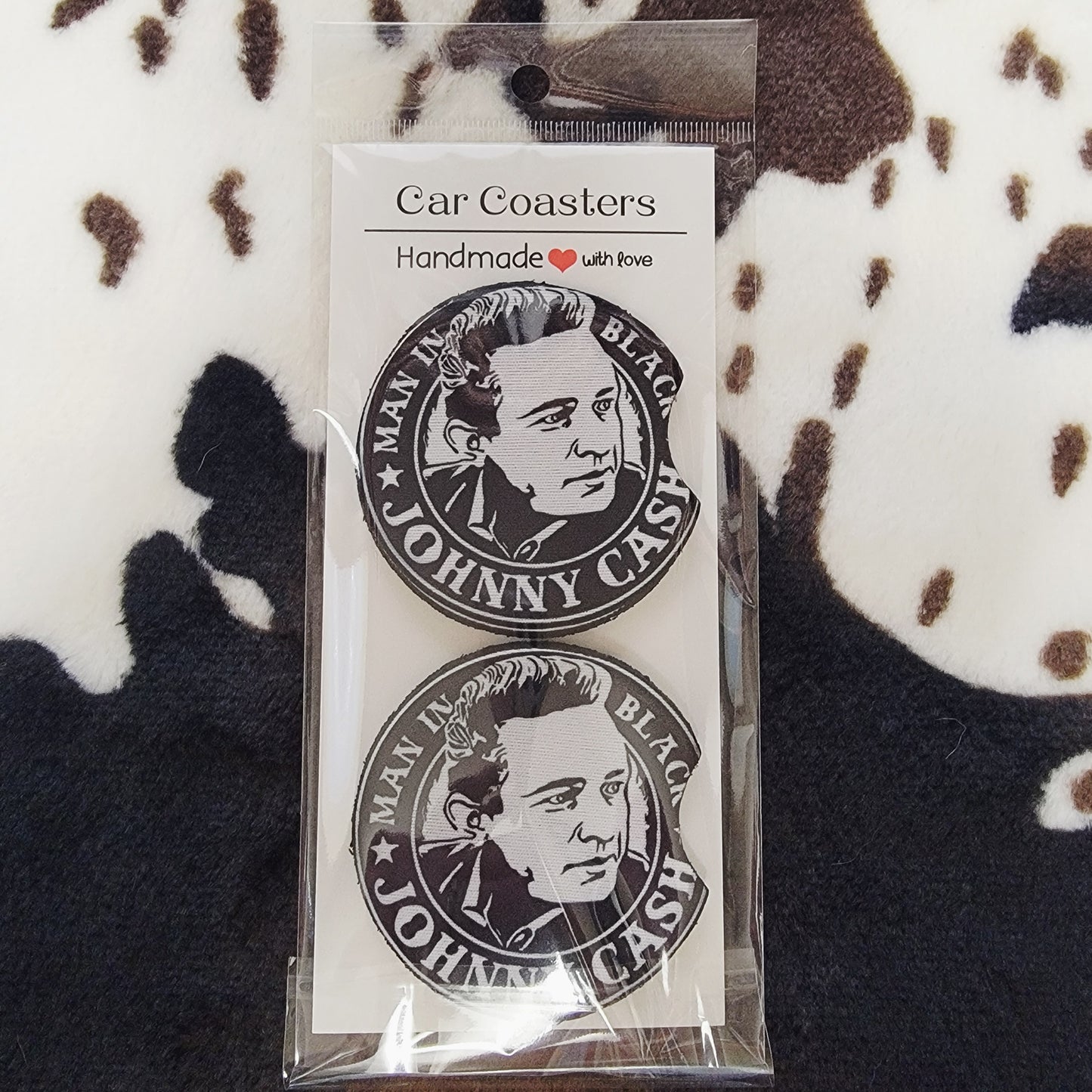 Johnny Cash Neoprene Car Coasters