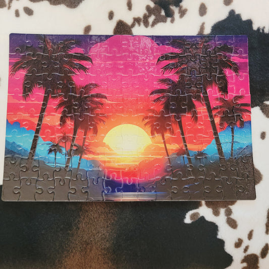 Beach Sunset 120 PC Handmade Jigsaw Puzzle