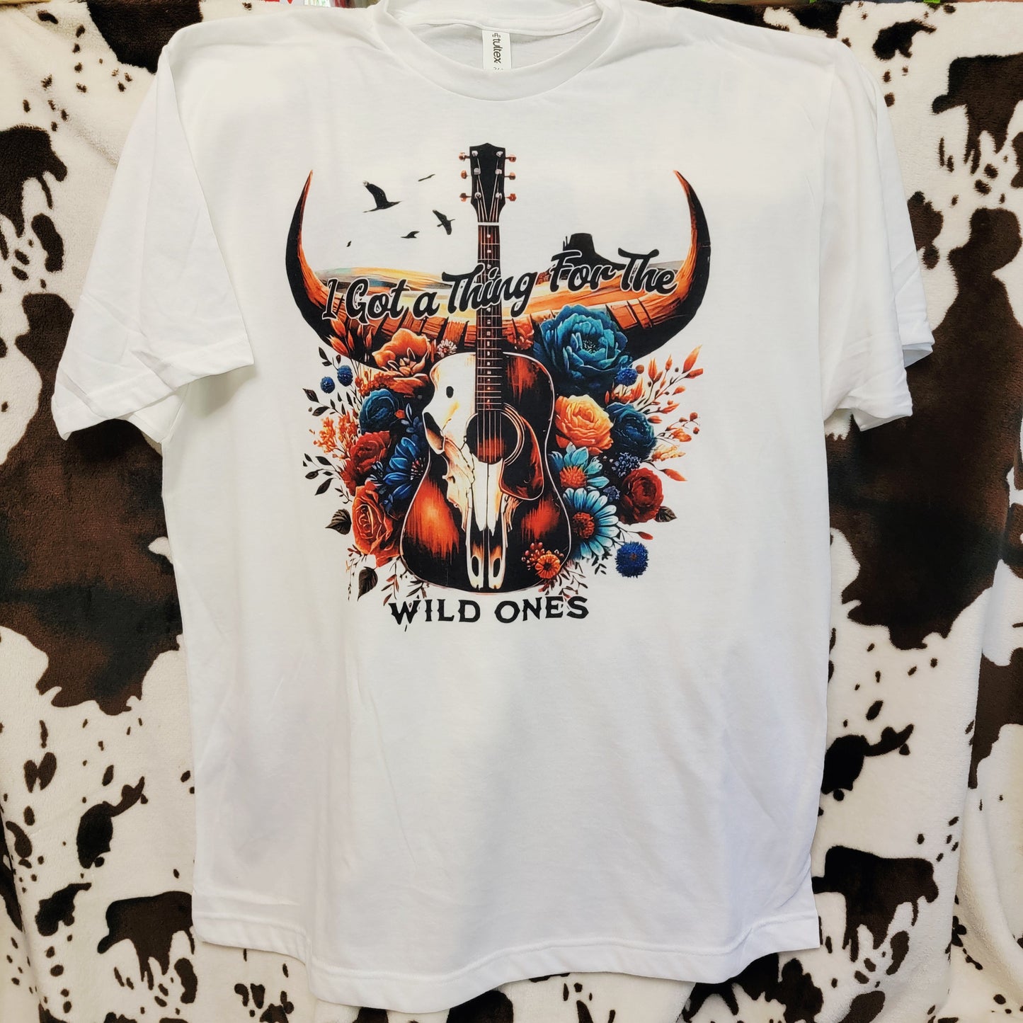Wild Ones Bull Skull Western Tee Shirt