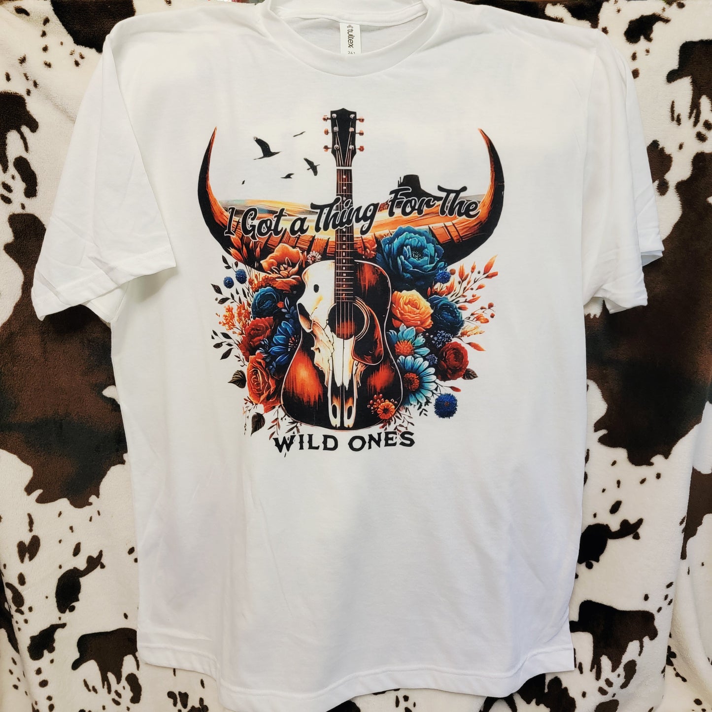 Wild Ones Bull Skull Western Tee Shirt