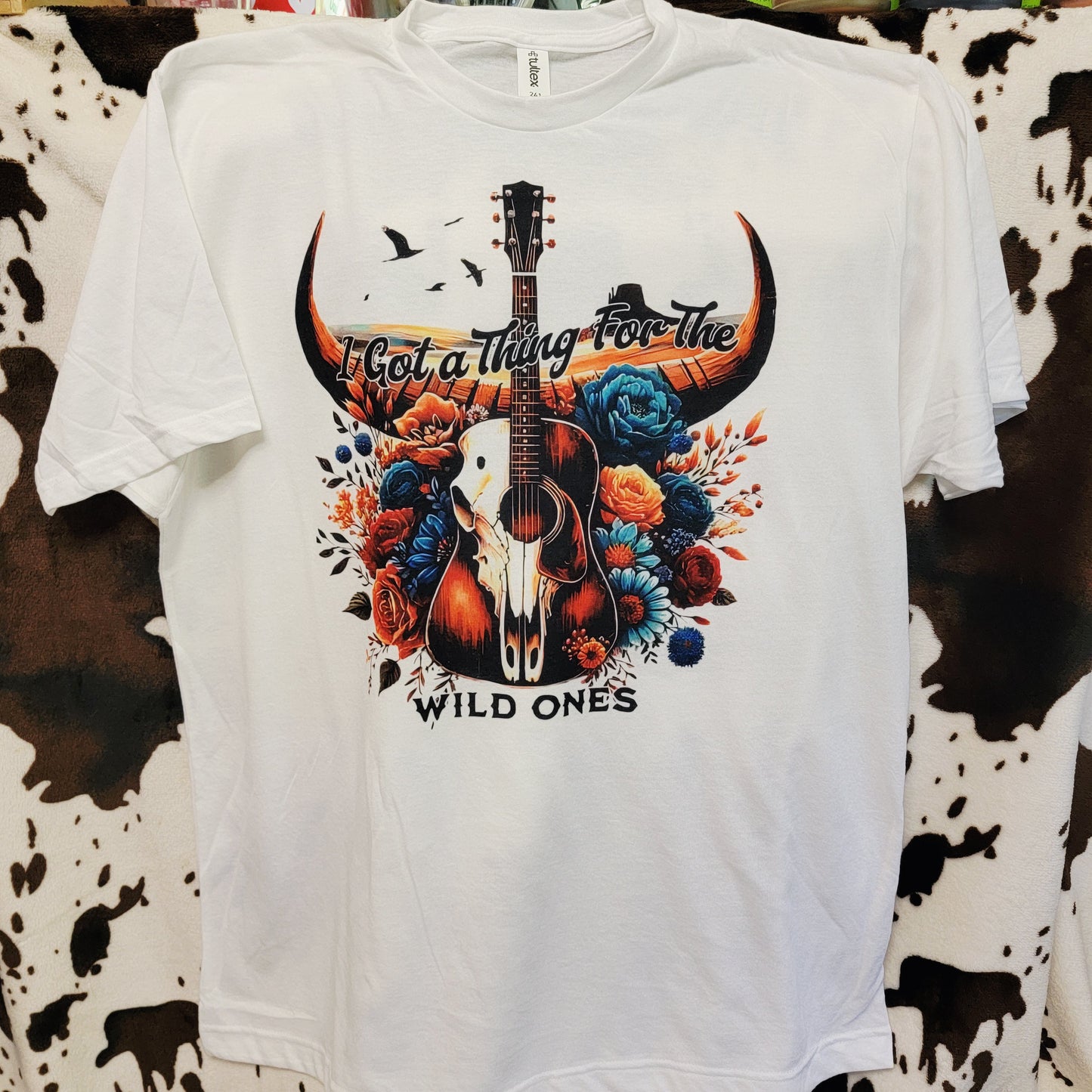 Wild Ones Bull Skull Western Tee Shirt