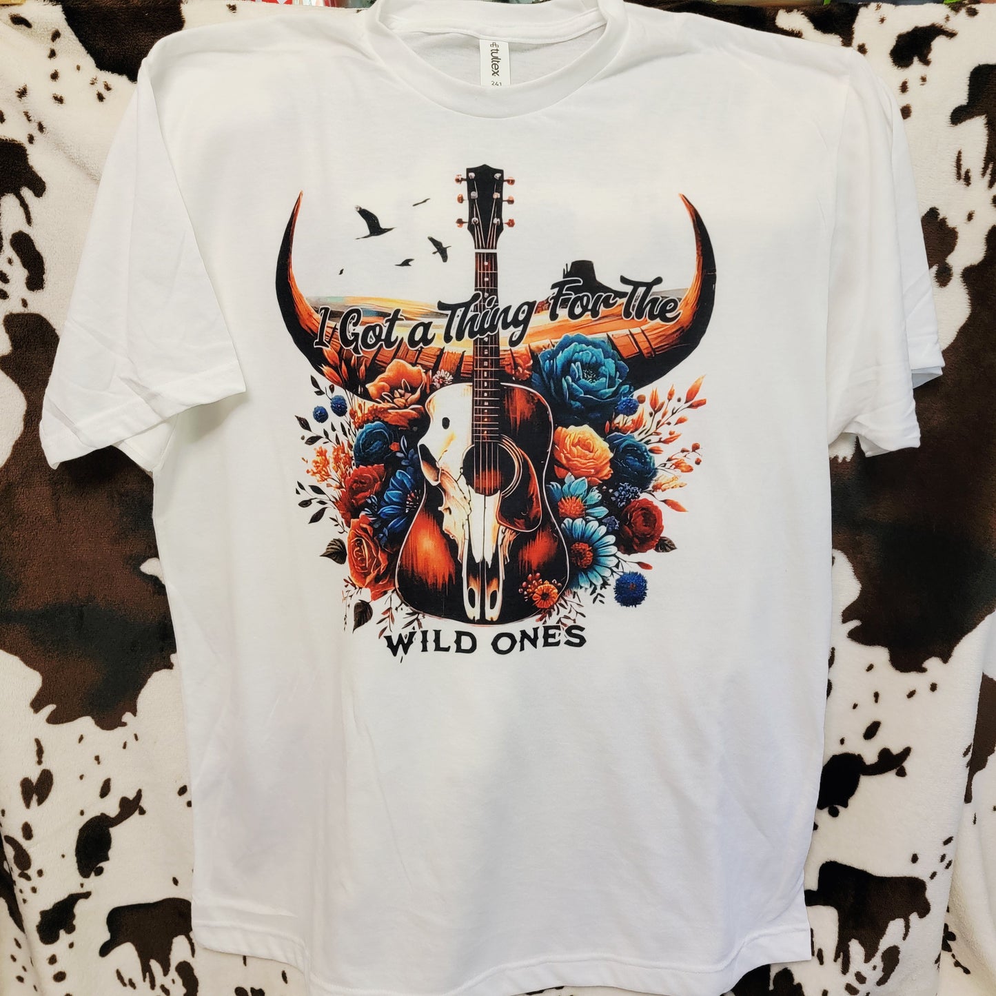 Wild Ones Bull Skull Western Tee Shirt