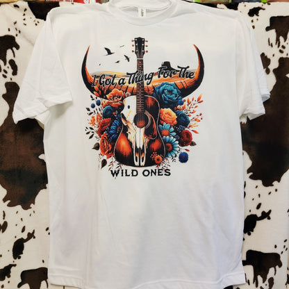 Wild Ones Bull Skull Western Tee Shirt