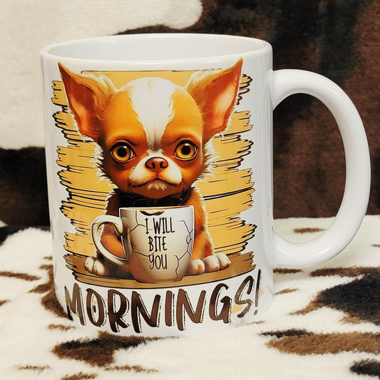 Funny Dog Mornings 11oz Ceramic Coffee Mug