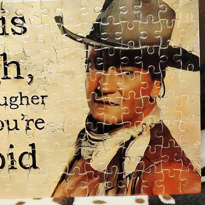 Life Is Tough Western 120 PC Handmade Jigsaw Puzzle