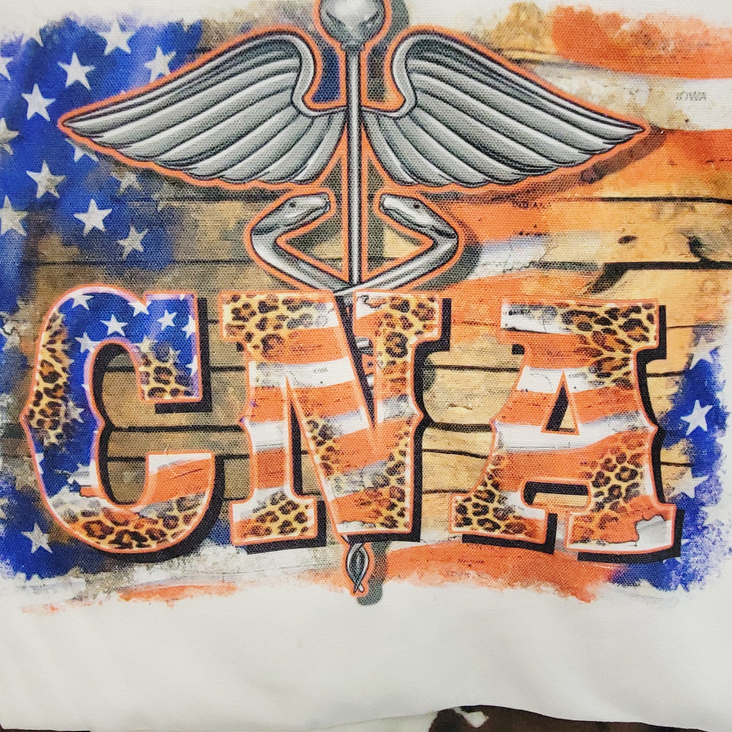 CNA USA Flag Canvas Tote Bag