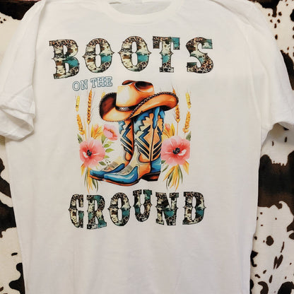 Boots On The Ground Western Graphic T-Shirt