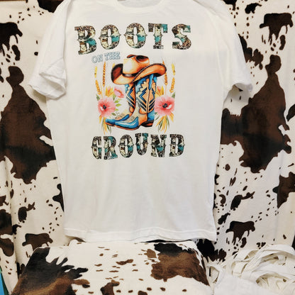 Boots On The Ground Western Graphic T-Shirt