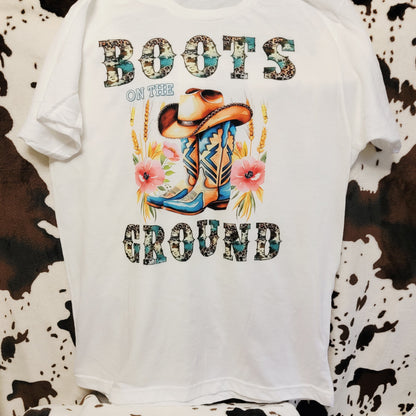 Boots On The Ground Western Graphic T-Shirt