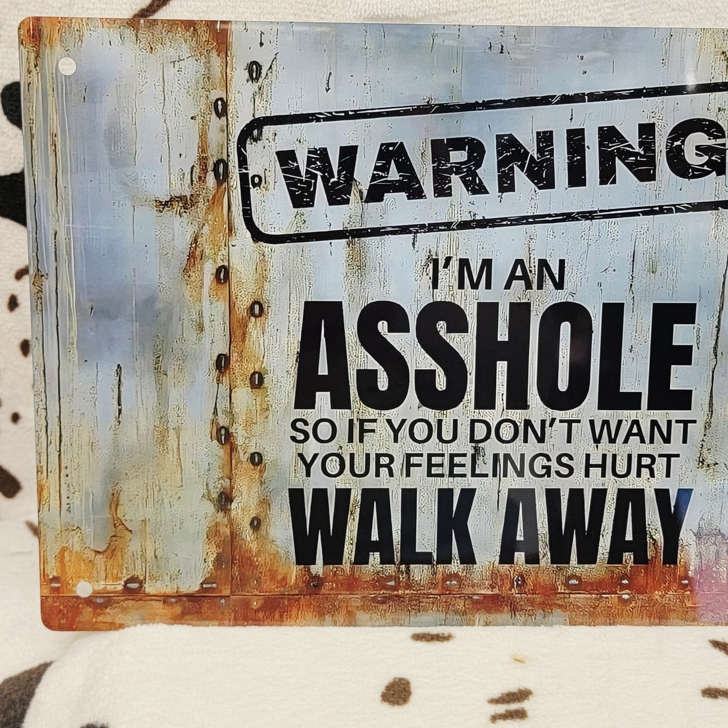 Warning Walk Away Funny Metal Sign