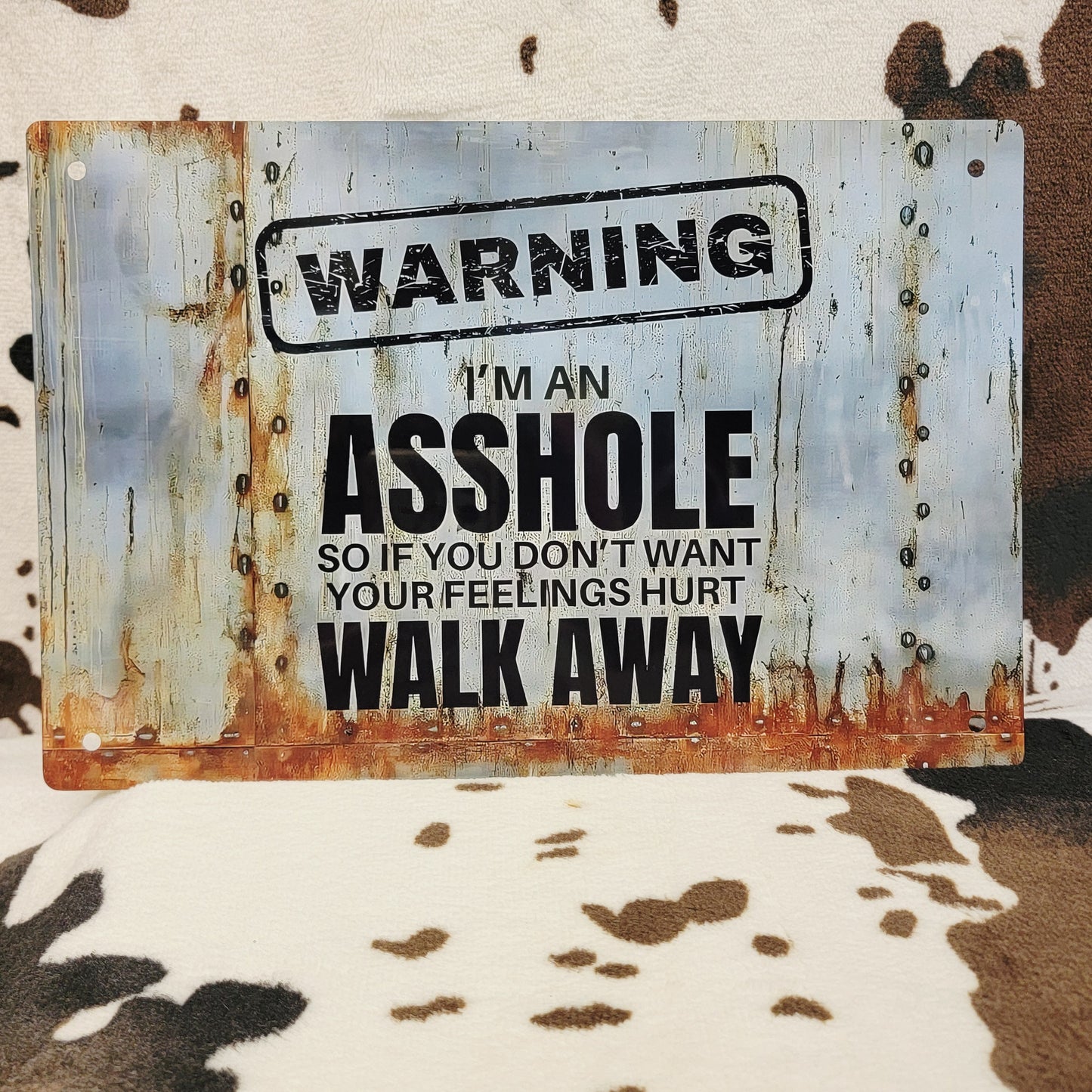 Warning Walk Away Funny Metal Sign