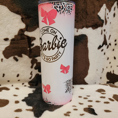 Barbie Animal Print 20oz Skinny Tumbler