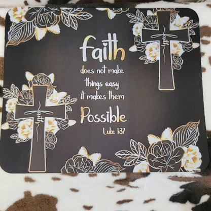 Faith Does Not Make Things Easy Cross Mouse Pad