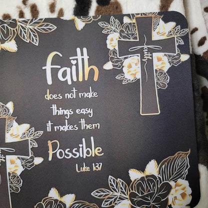 Faith Does Not Make Things Easy Cross Mouse Pad