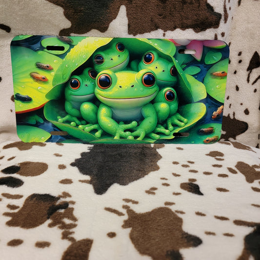 Frogs Lily Pad Car Tag License Plate
