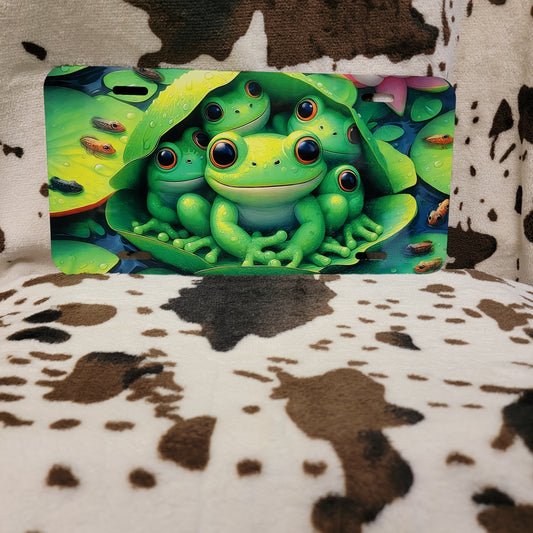 Frogs Lily Pad Car Tag License Plate