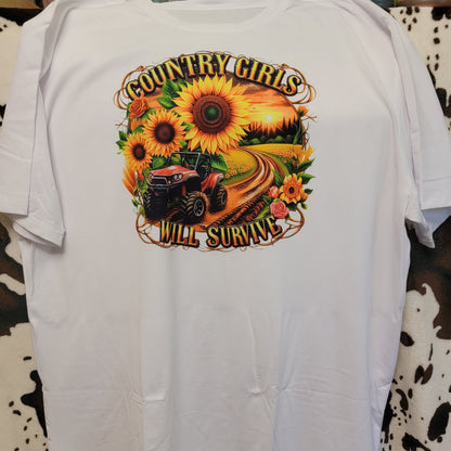 Country Girls Will Survive Western Tee Shirt
