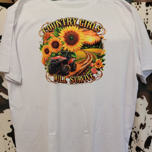 Country Girls Will Survive Western Tee Shirt