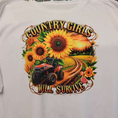 Country Girls Will Survive Western Tee Shirt