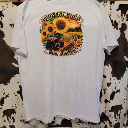 Country Girls Will Survive Western Tee Shirt