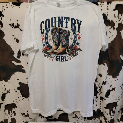 Country Girl Boots Western Tee Shirt