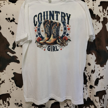 Country Girl Boots Western Tee Shirt